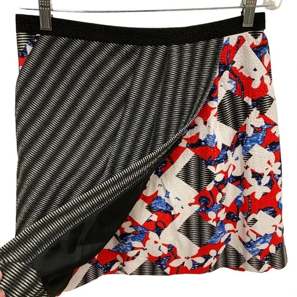 Peter Pilotto For Target Skirt, Size 10, Mini Faux Wrap Geometric Colorful - Picture 4 of 12